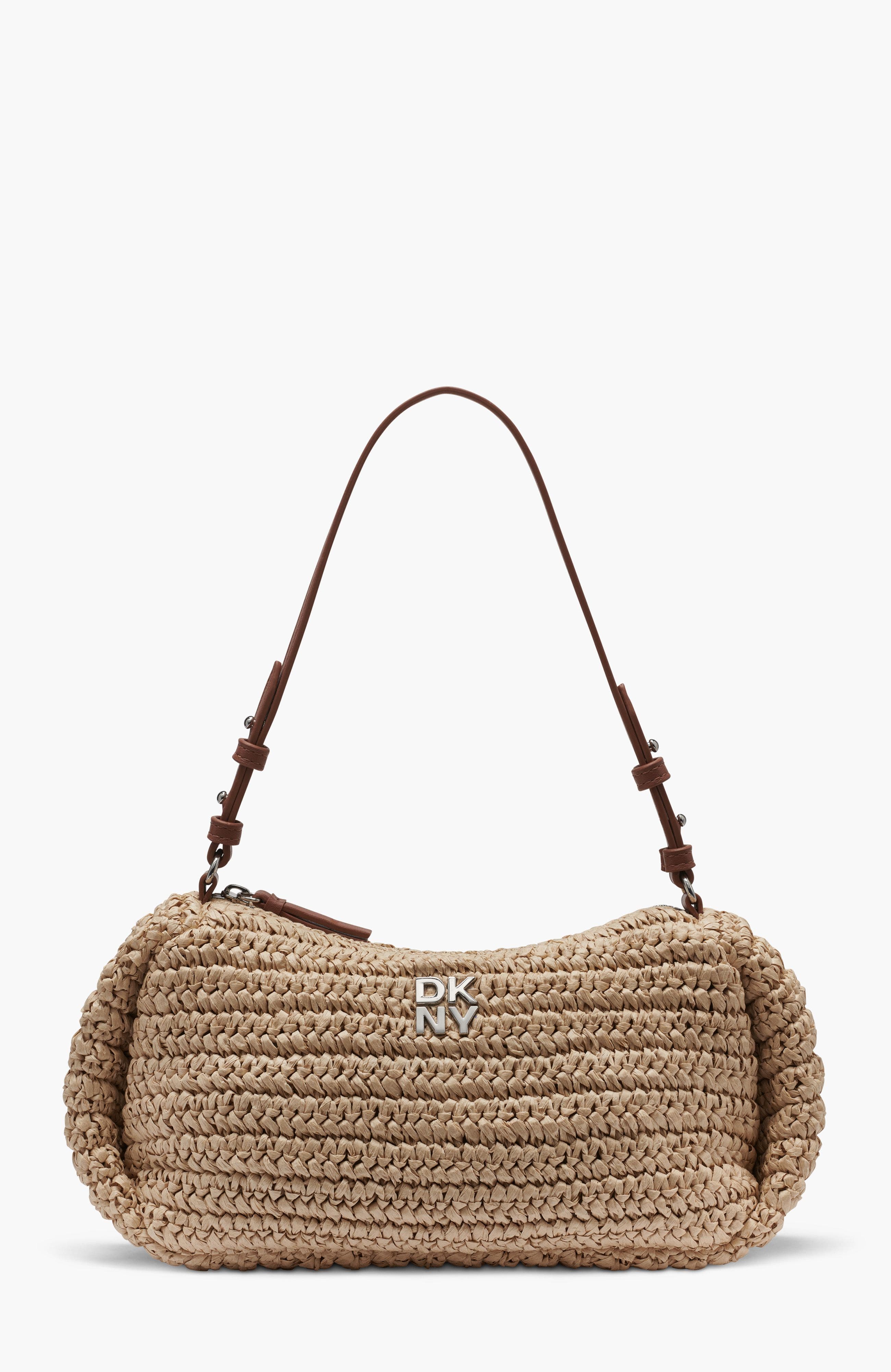 DKNY Remy Top-Zip Shoulder Bag, Main, color, Black/Natural