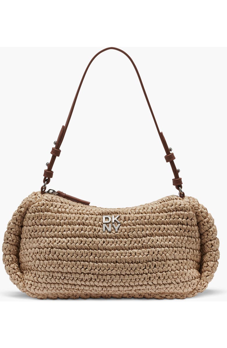 DKNY Remy Top-Zip Shoulder Bag, Main, color, Black/Natural