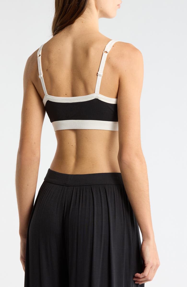 UGG<sup>®</sup> Tesia Rib Lounge Bralette, Alternate, color, Black/ Nimbus