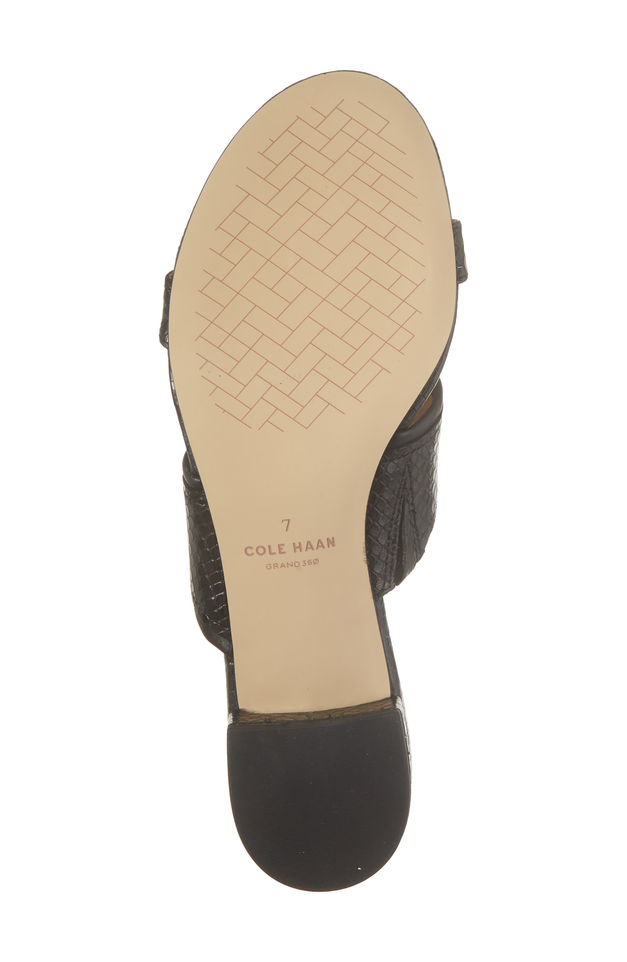 Cole Haan Fionna Wave Double Band Slide Sandals, Alternate, color, Black Snake Print Leather