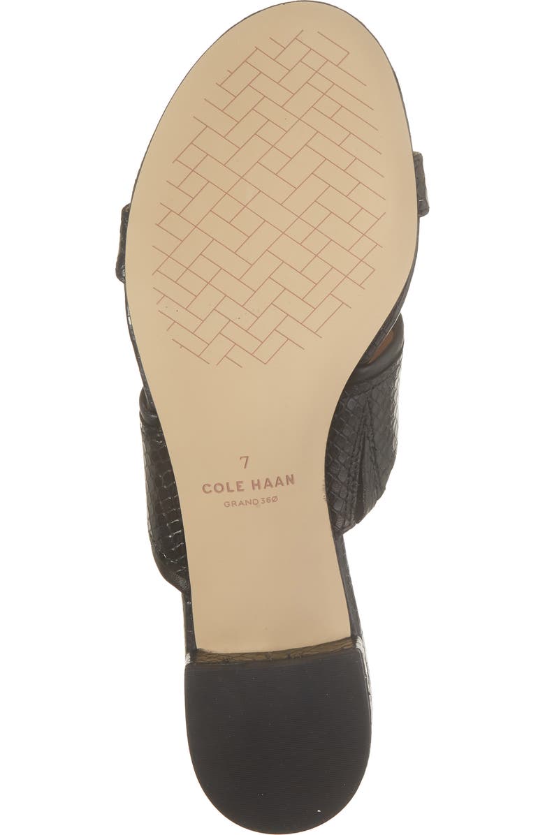 Cole Haan Fionna Wave Double Band Slide Sandals, Alternate, color, Black Snake Print Leather