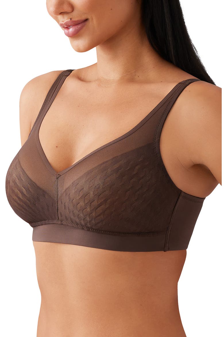 Elevated Allure Wireless Bra, Alternate, color, HOT FUDGE