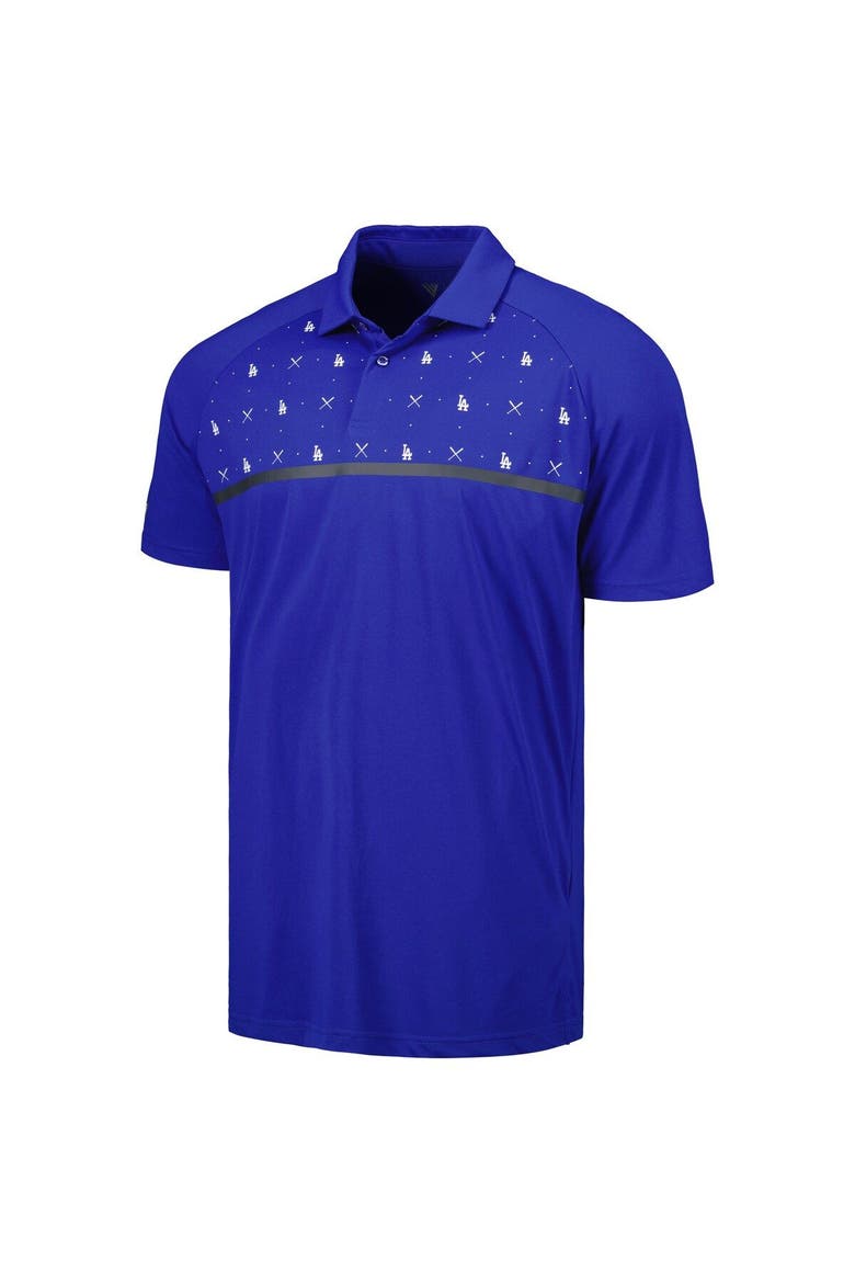 Men's Levelwear Royal Los Angeles Dodgers Sector Batter Up Raglan Polo, Alternate, color, Royal