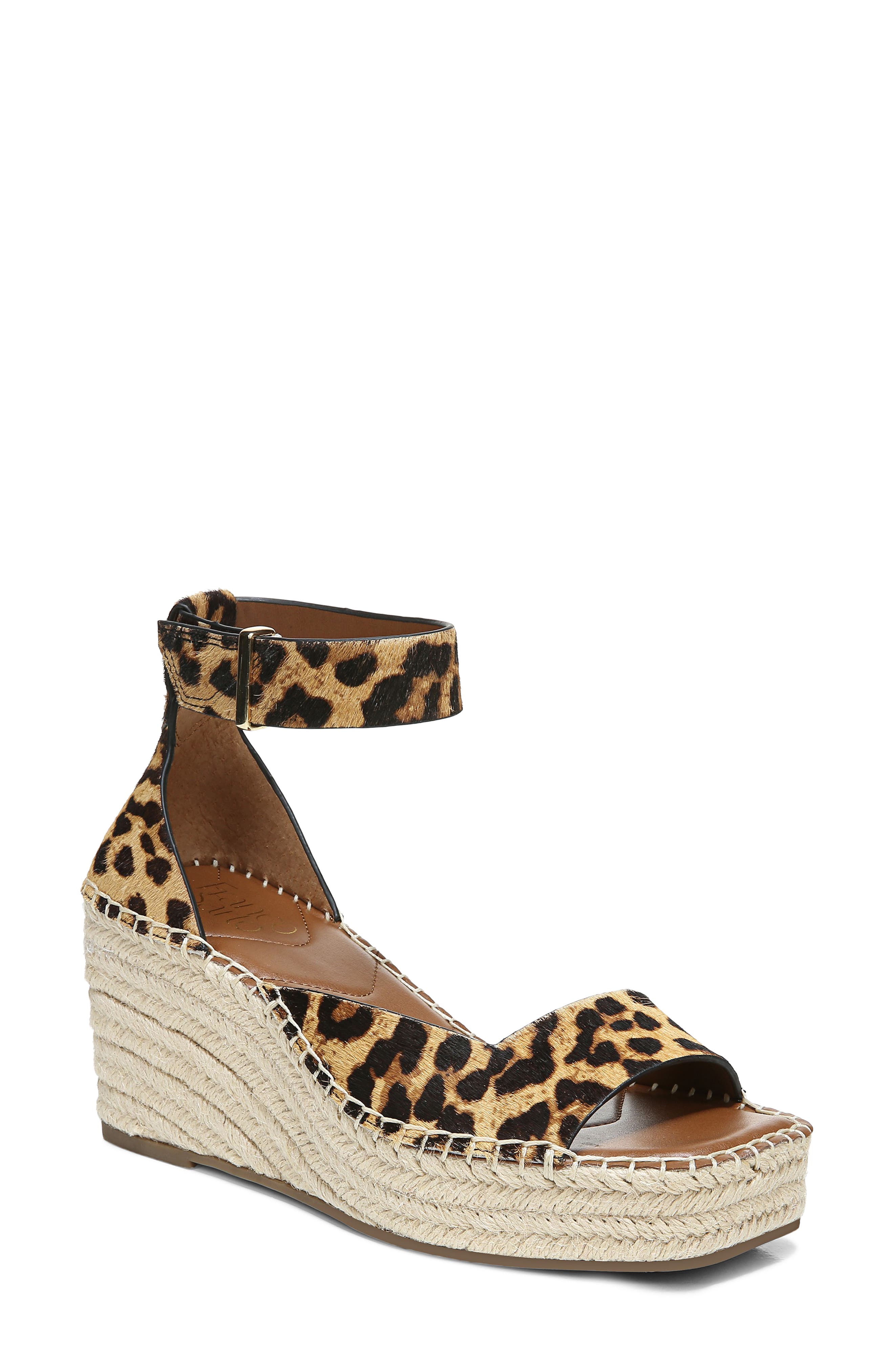 Camera Espadrille Wedge Sandal, Main, color, CAMEL CALF HAIR