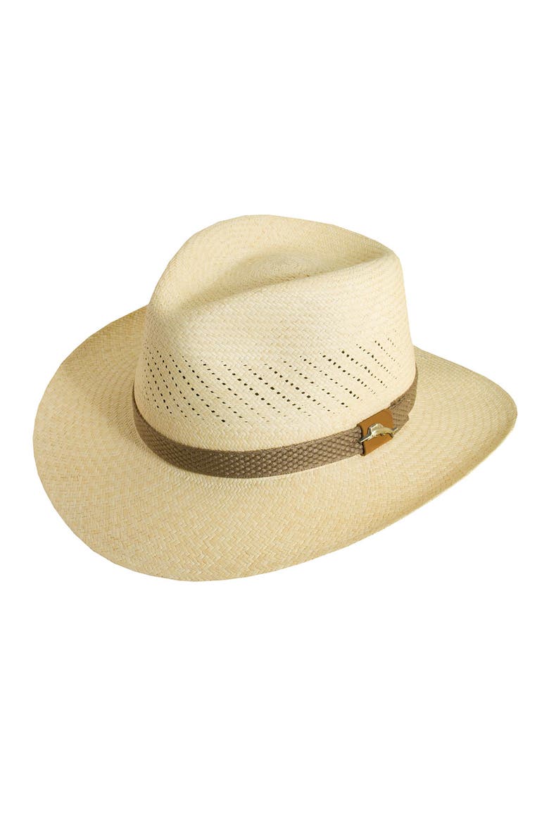 Safari Panama Straw Fedora, Main, color, NATURAL