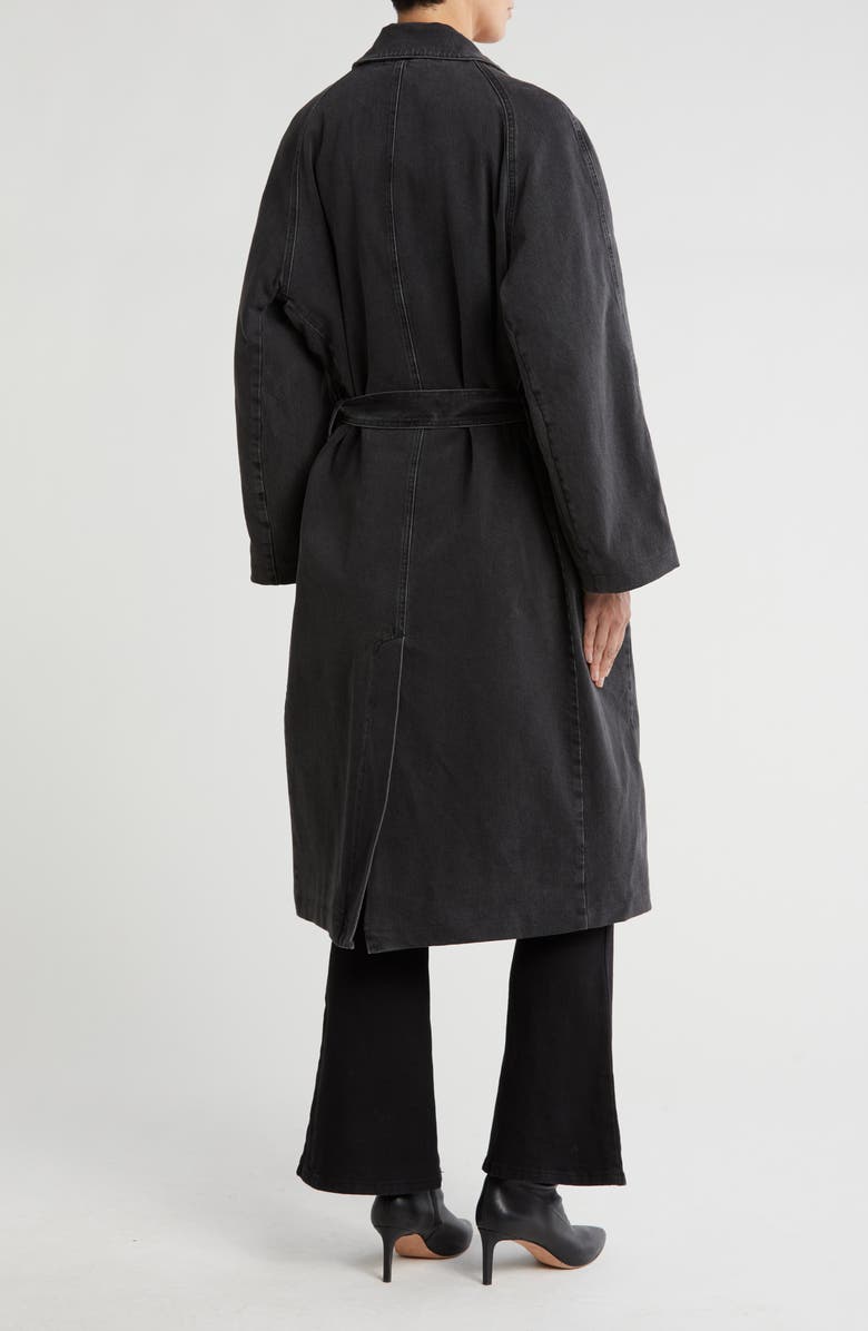 Good American Uniform Denim Trench Coat, Alternate, color, 