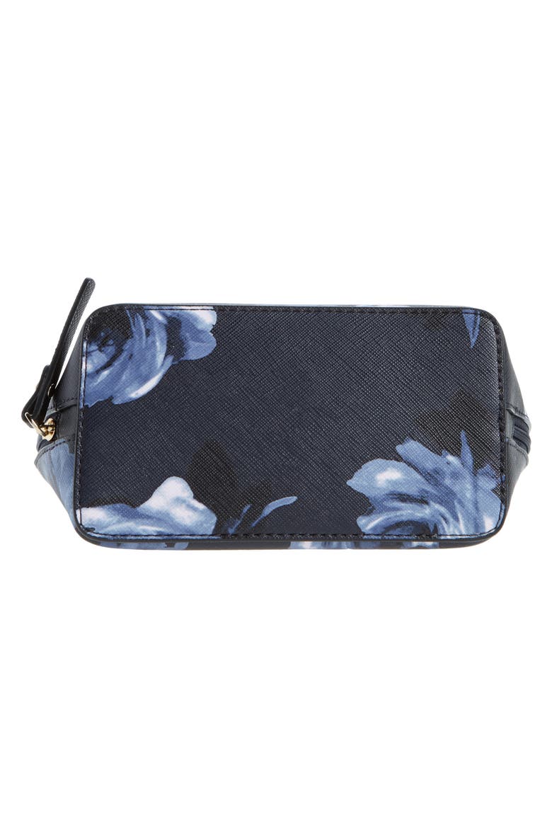 cameron street night rose - small abalene cosmetics bag, Alternate, color, RICH NAVY MULTI