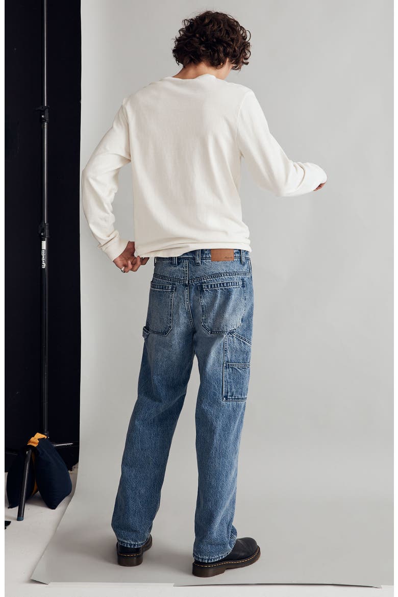 Flannel Lined Carpenter Jeans, Alternate, color, KENTON