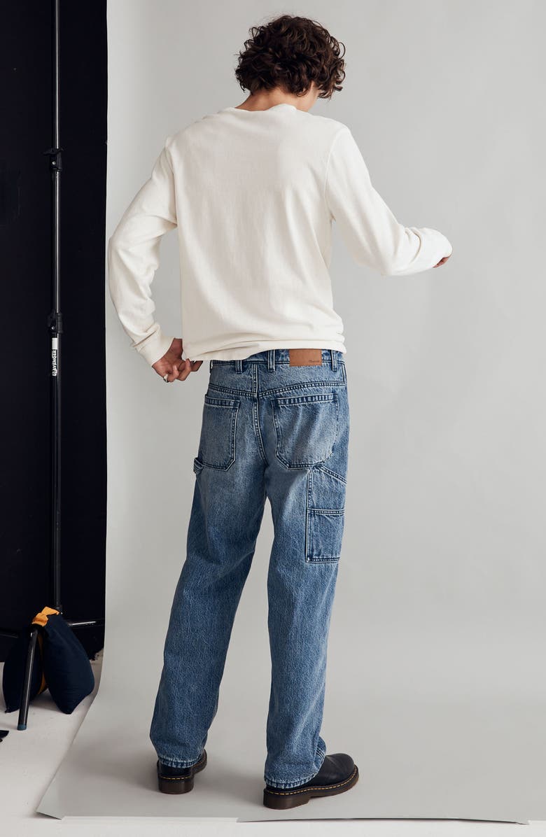 Madewell Flannel Lined Carpenter Jeans, Alternate, color, 