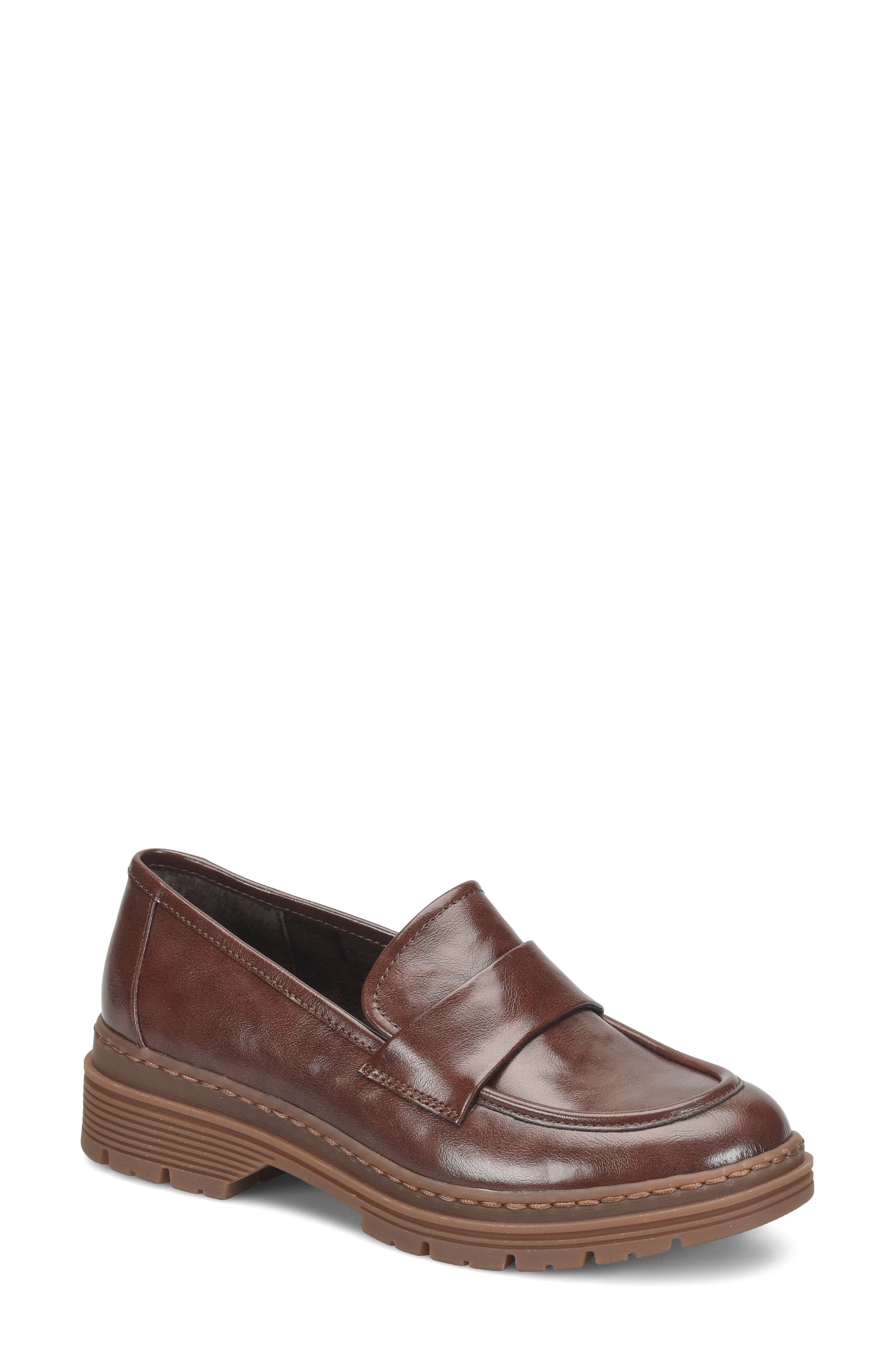 Landa Penny Loafer, Main, color, DARK BROWN