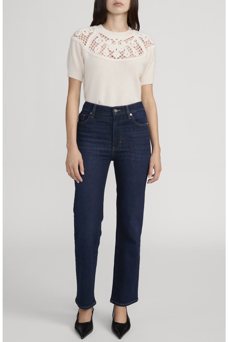 Pixie Le Sleek Straight High Waist Ankle Straight Leg Jeans, Alternate, color, FAIRWAY
