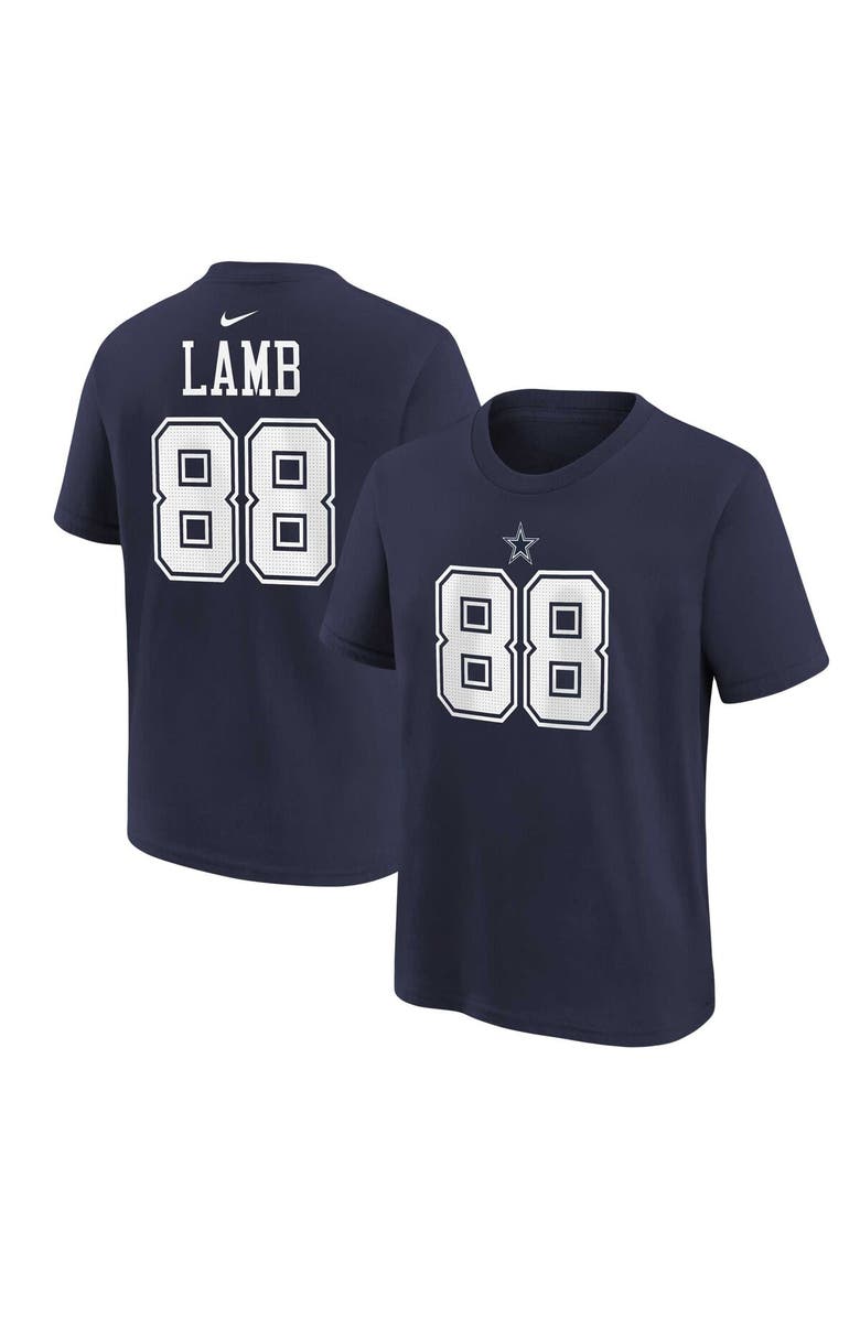 Nike Preschool Nike CeeDee Lamb Navy Dallas Cowboys Player Name & Number T-Shirt, Main, color, 