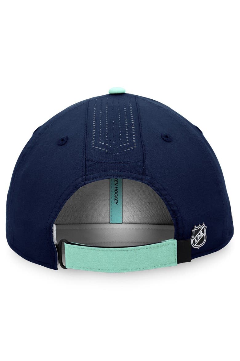Men's Fanatics Branded Deep Sea Blue Seattle Kraken Authentic Pro Rink Pinnacle Adjustable Hat, Alternate, color, Navy
