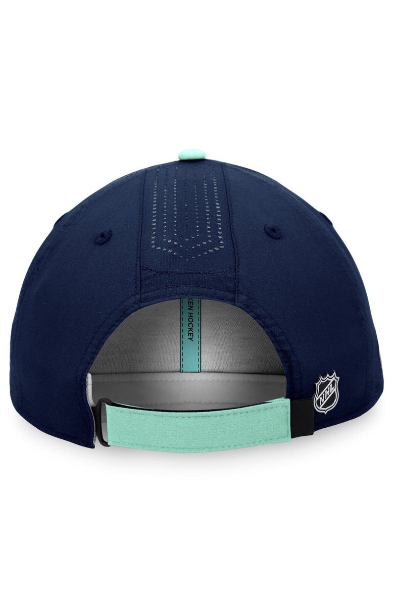 FANATICS Men's Fanatics Branded Deep Sea Blue Seattle Kraken Authentic Pro Rink Pinnacle Adjustable Hat, Alternate, color, Navy