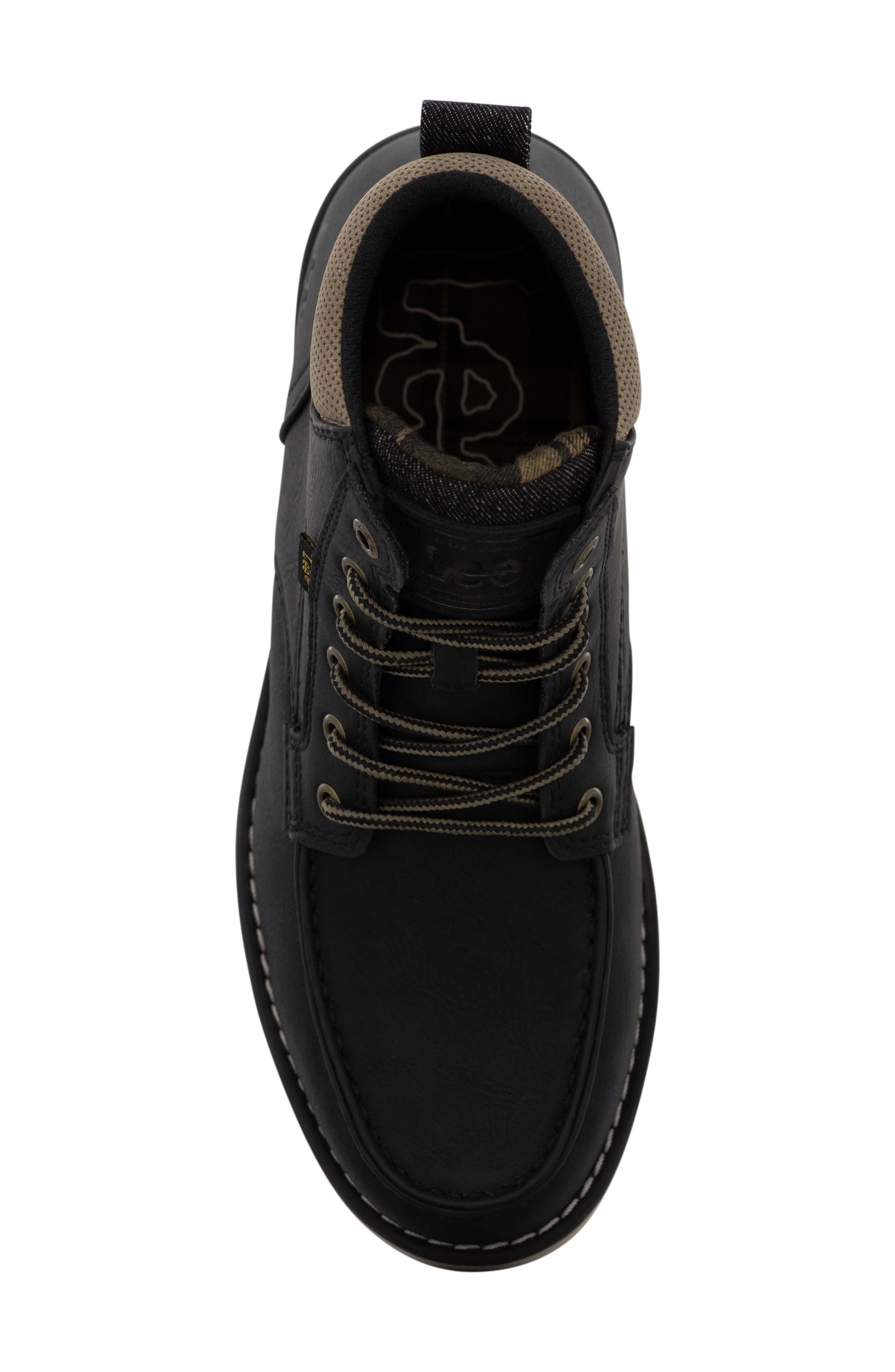 Lee Waylon Lace-Up Boot, Alternate, color, Black/ Driftwood/ Black Denim