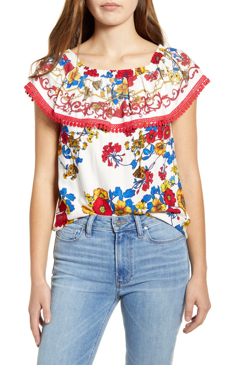 GIBSONLOOK Gibson x Hi Sugarplum! Naples Convertible Off the Shoulder Top, Alternate, color,