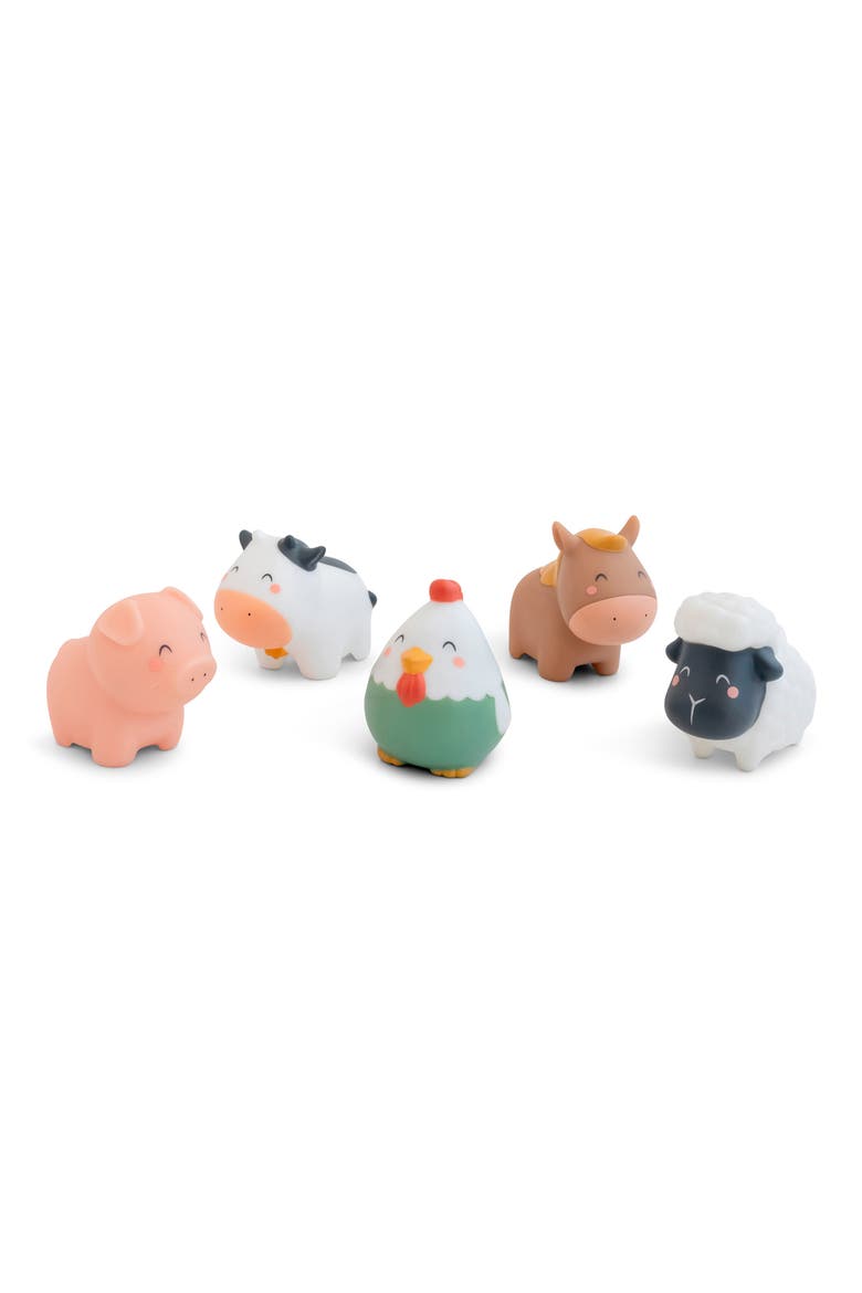 Funny Farm Set of 5 Bath Toys, Main, color, MULTI