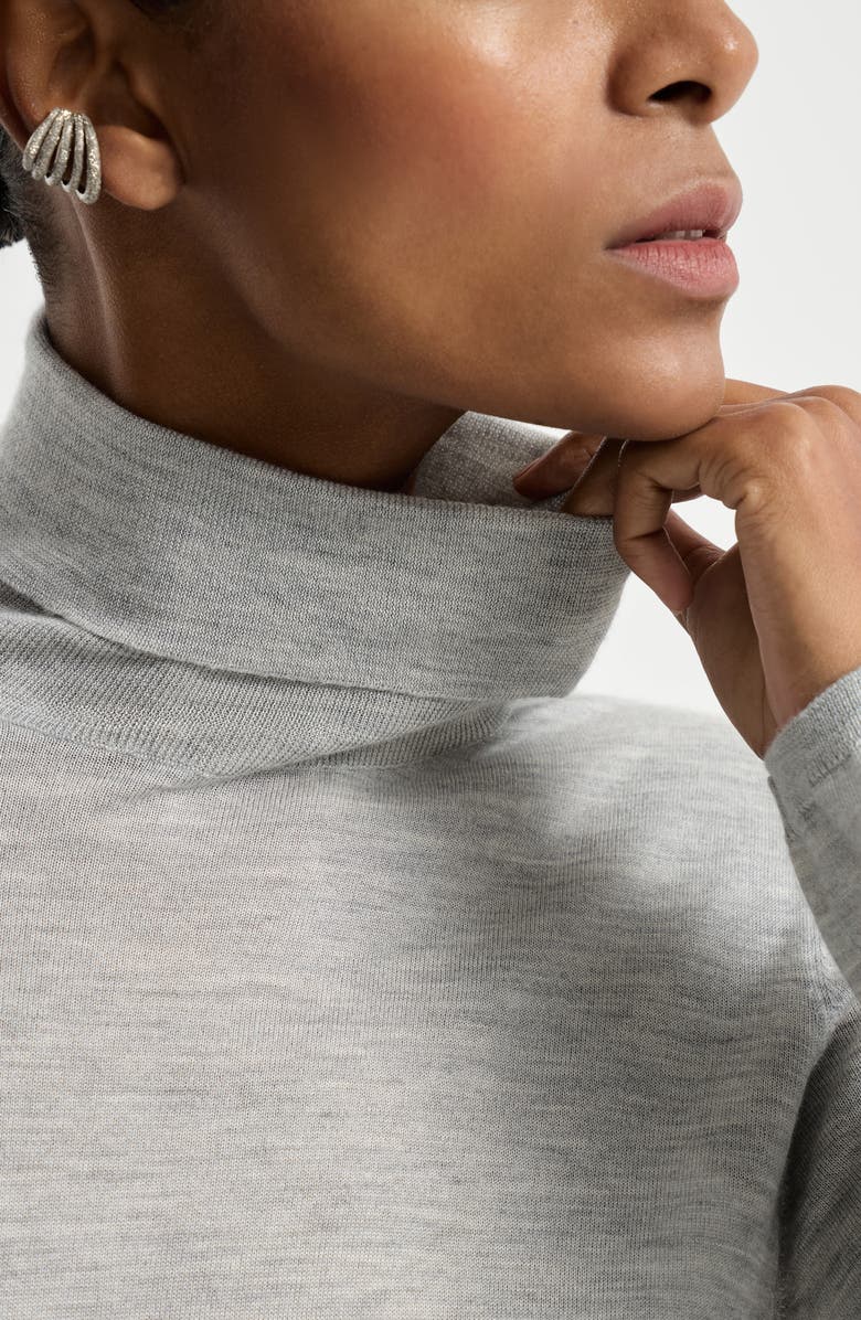 Brunello Cucinelli Cashmere and silk sweater, Alternate, color, Light Grey