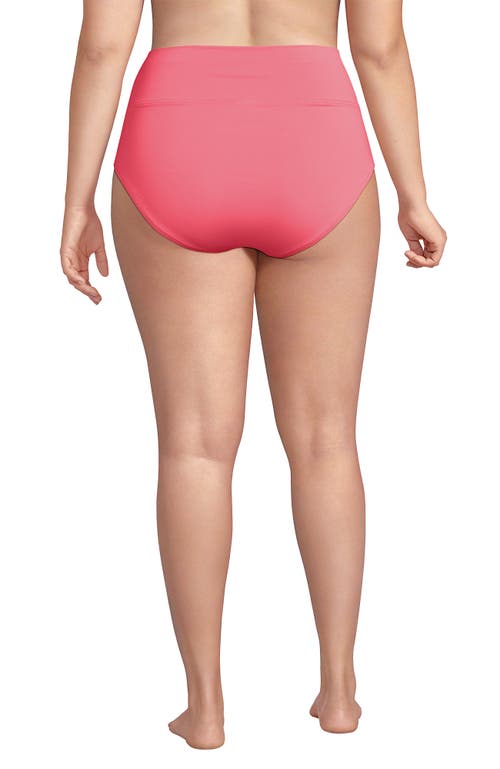 Lands' End Chlorine Resistant Pinchless High Waisted Bikini Bottoms In Orange