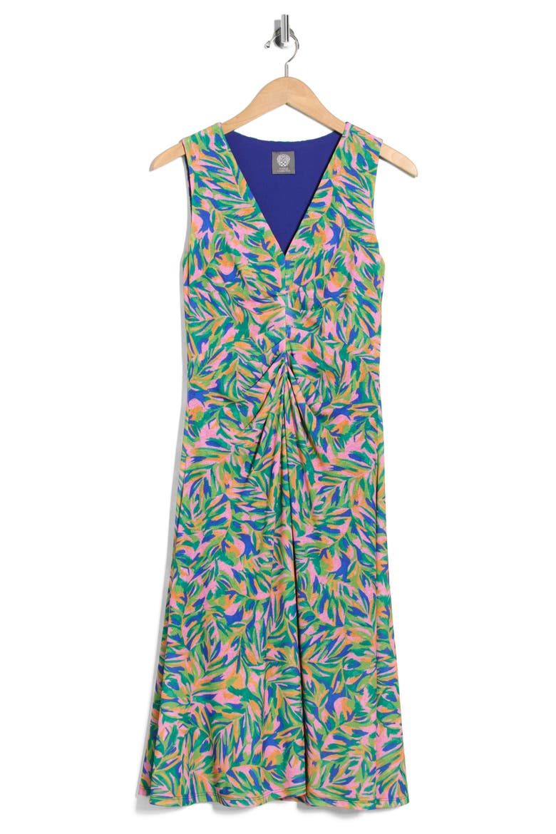 Stretch Knit Midi Dress, Alternate, color, MULTI