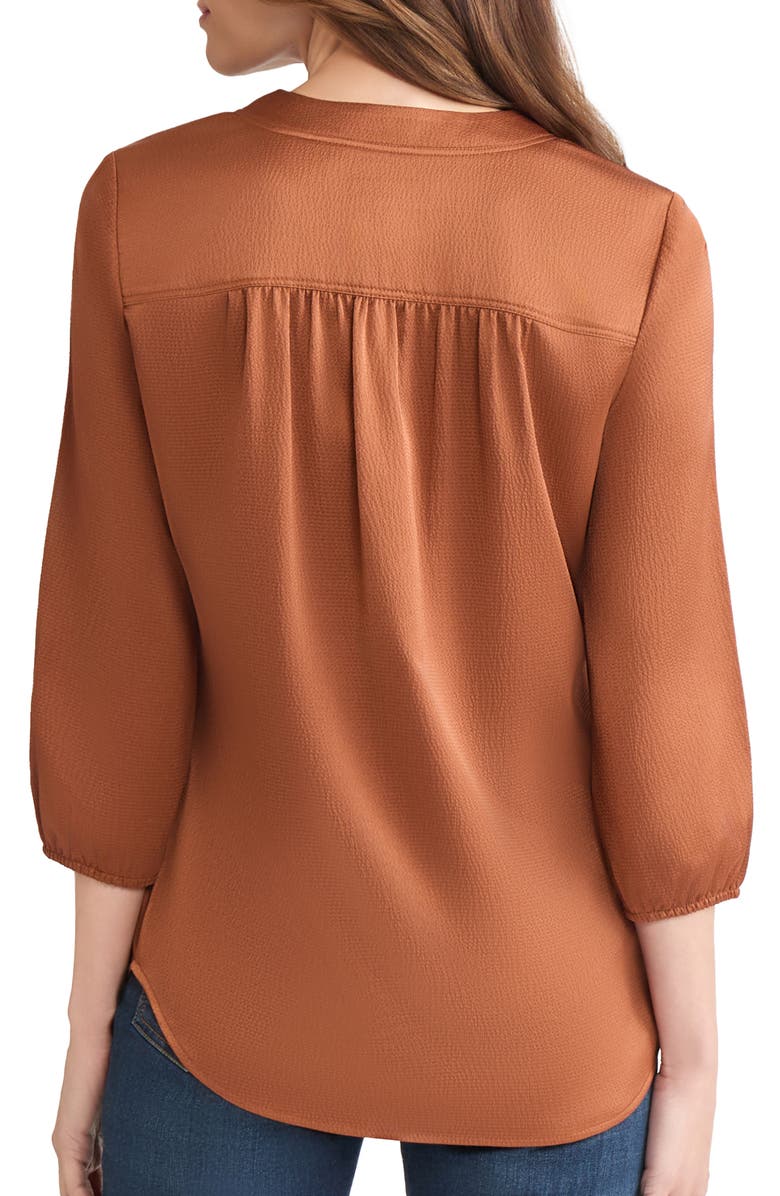 Jones New York Textured Tunic, Alternate, color, Medium Chestnut