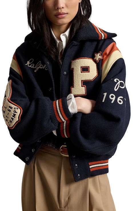Wool Blend Varsity Jacket