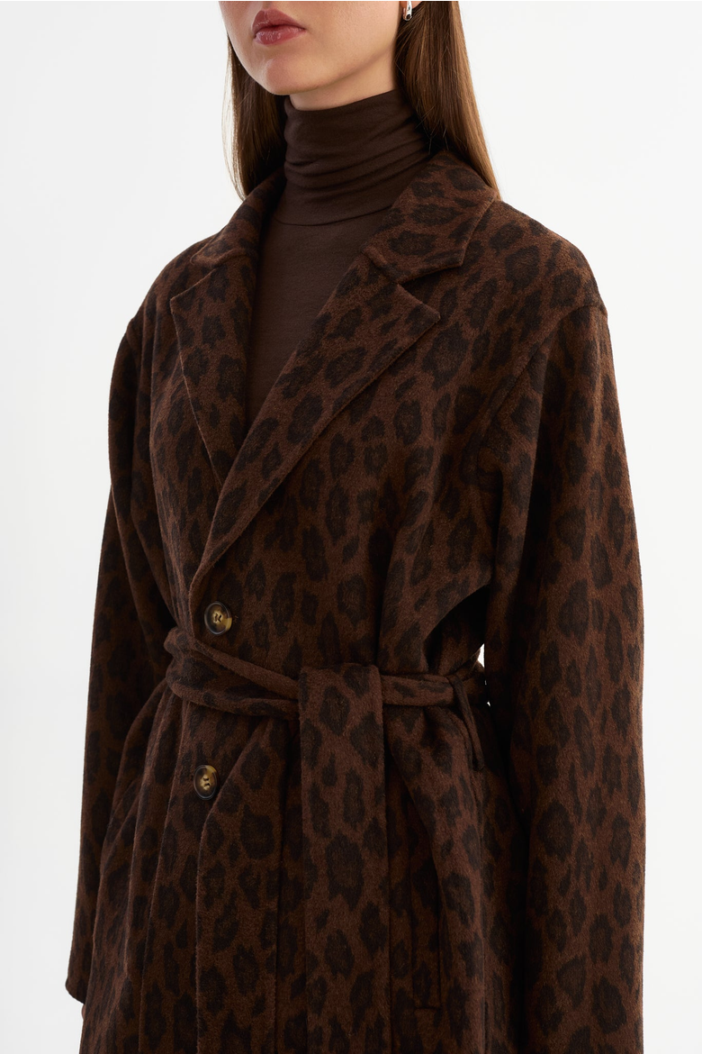 KATIE | Reversible Wool Coat, Alternate, color, Leopard