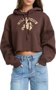 Billabong Giddy Up Graphic Oversized Cropped Hoodie