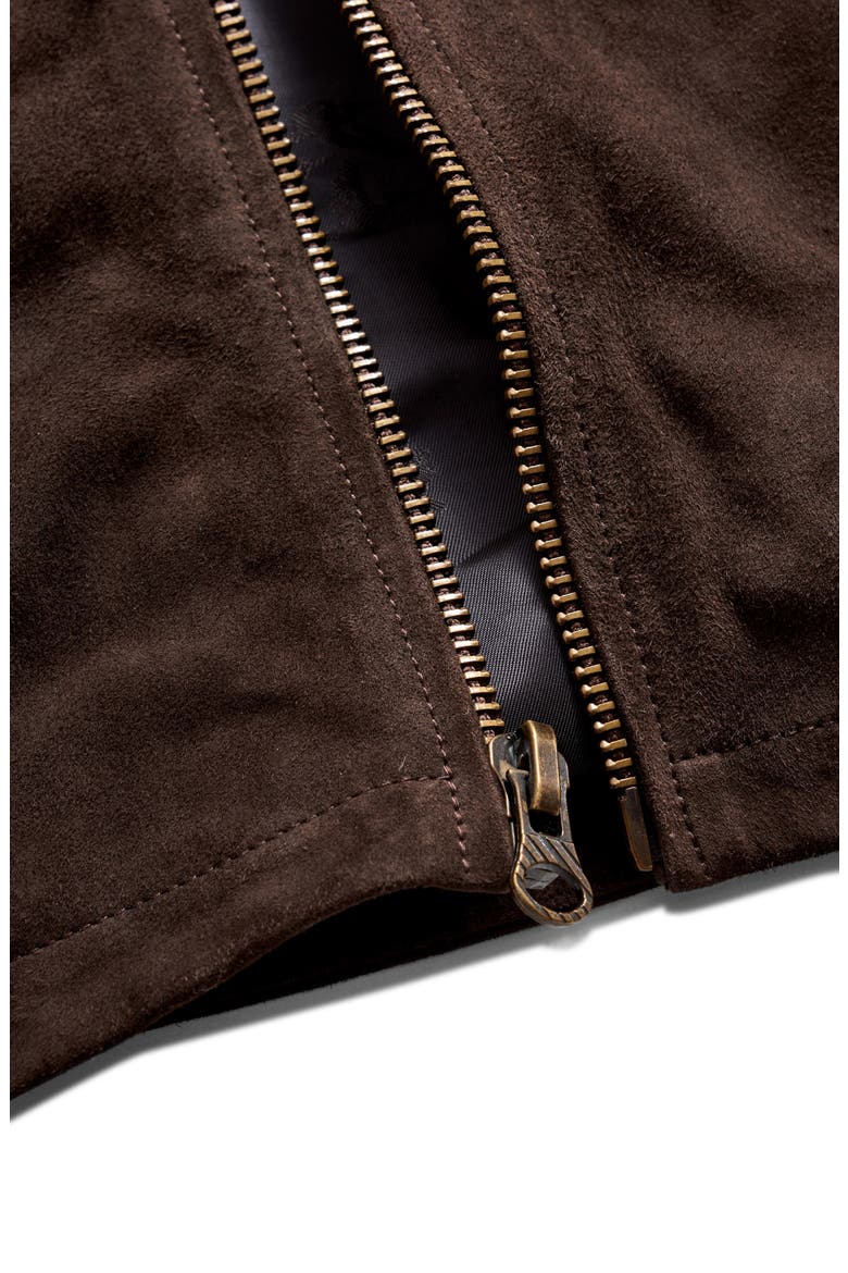 Blake Suede Jacket, Alternate, color, CHOCOLATE