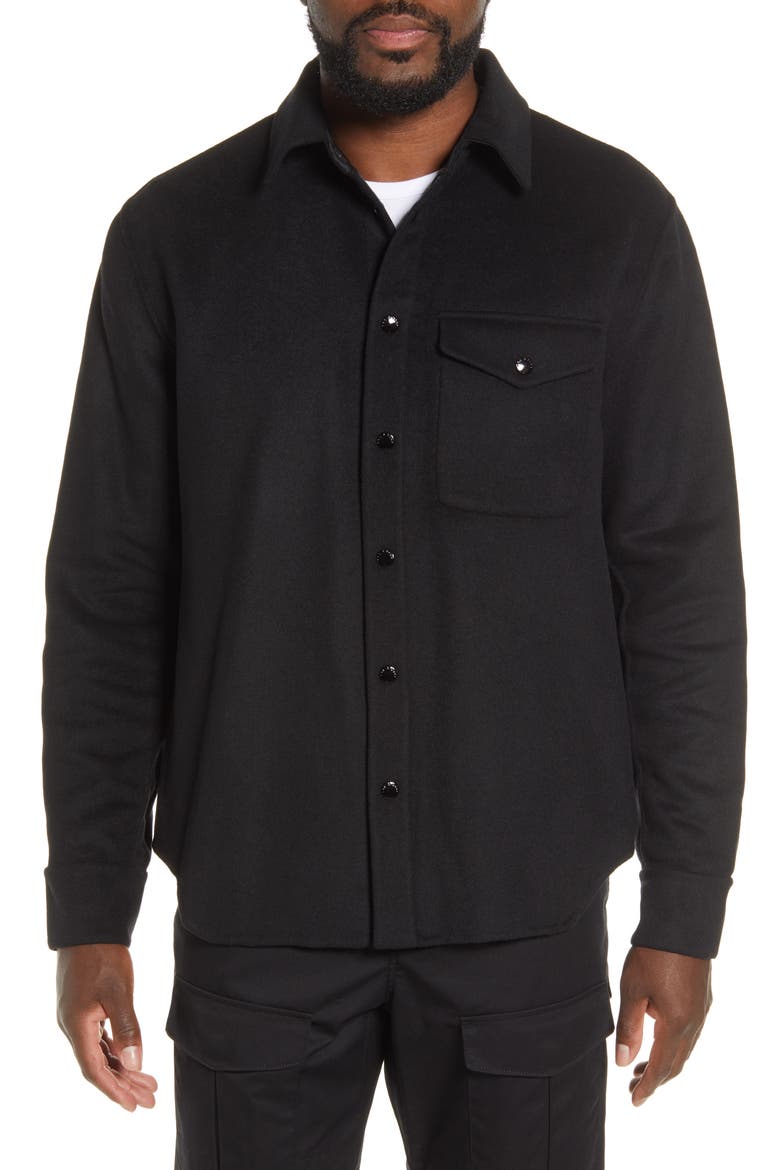 Jack Principle Oversize Shirt Jacket, Alternate, color, BLACK/RED
