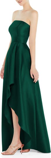 Strapless Satin Gown