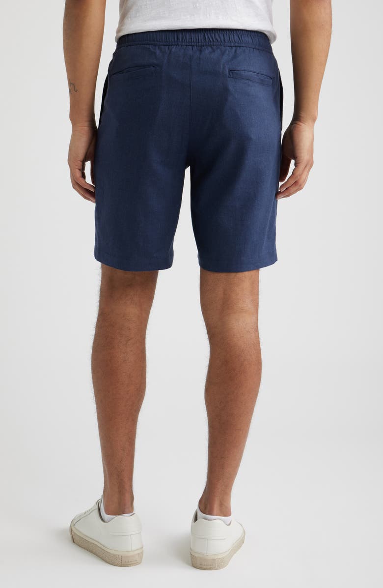 Bugatchi Aerolinen Linen Blend Shorts, Alternate, color, Navy