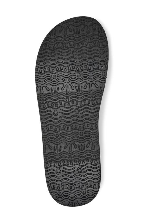 Sanuk Yoga Paradise Ii Flip Flop In Black Paradise Palms