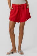 KUT from the Kloth Aria Linen Blend Drawstring Shorts