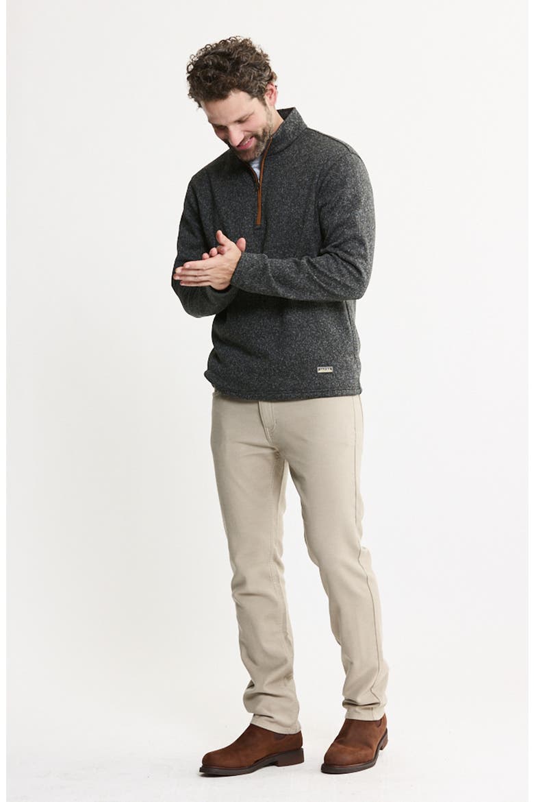Stretch Sweater Fleece Quarter Zip Pullover, Alternate, color, CHARCOAL FLEECE