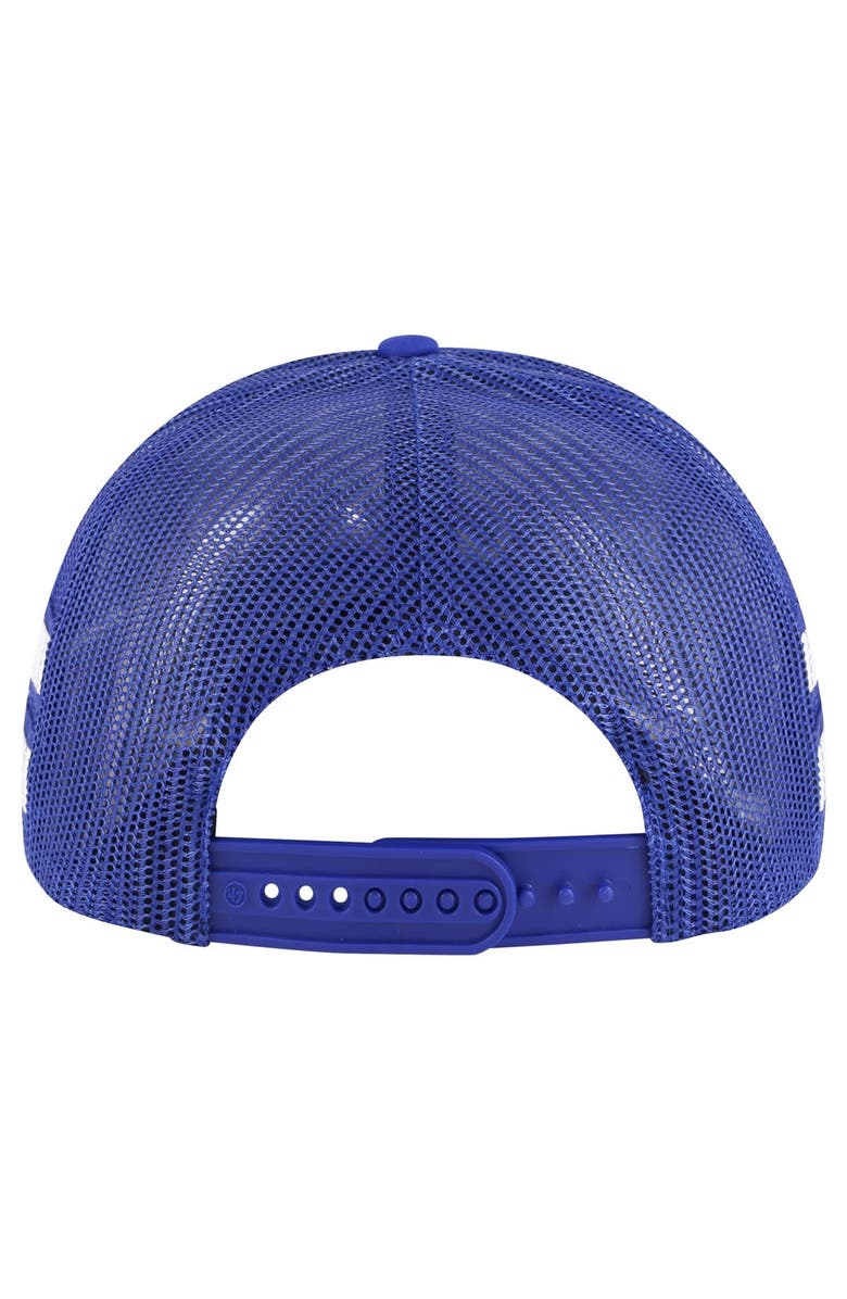 '47 Men's '47 Blue Tampa Bay Lightning Sideband Stripes Trucker Snapback Hat, Alternate, color,