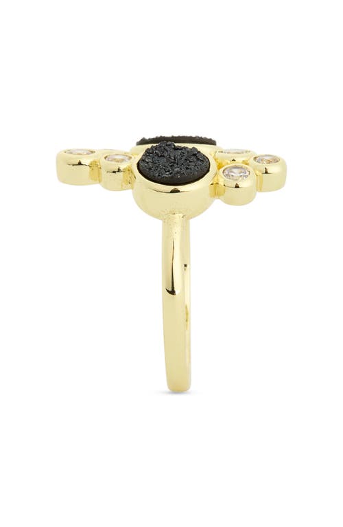 Covet Druzy Stone Crystal Cluster Ring