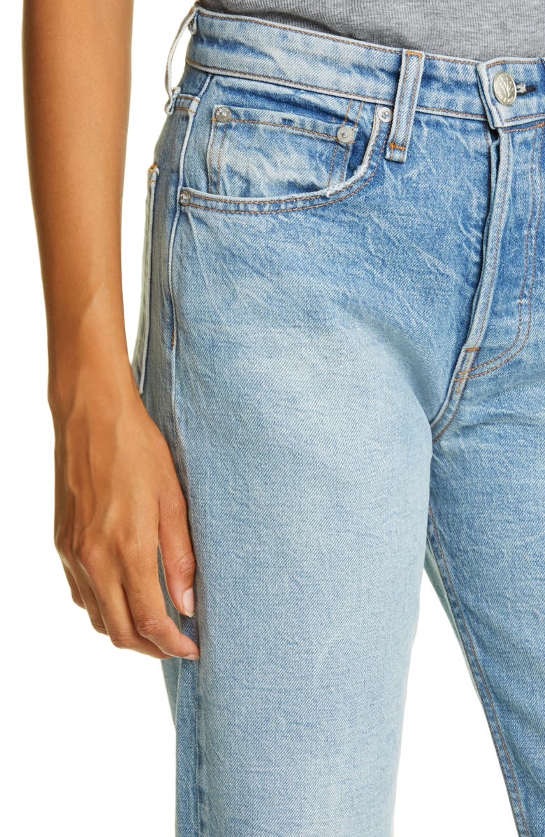 rag & bone Maya High Waist Ankle Straight Leg Jeans, Alternate, color, 