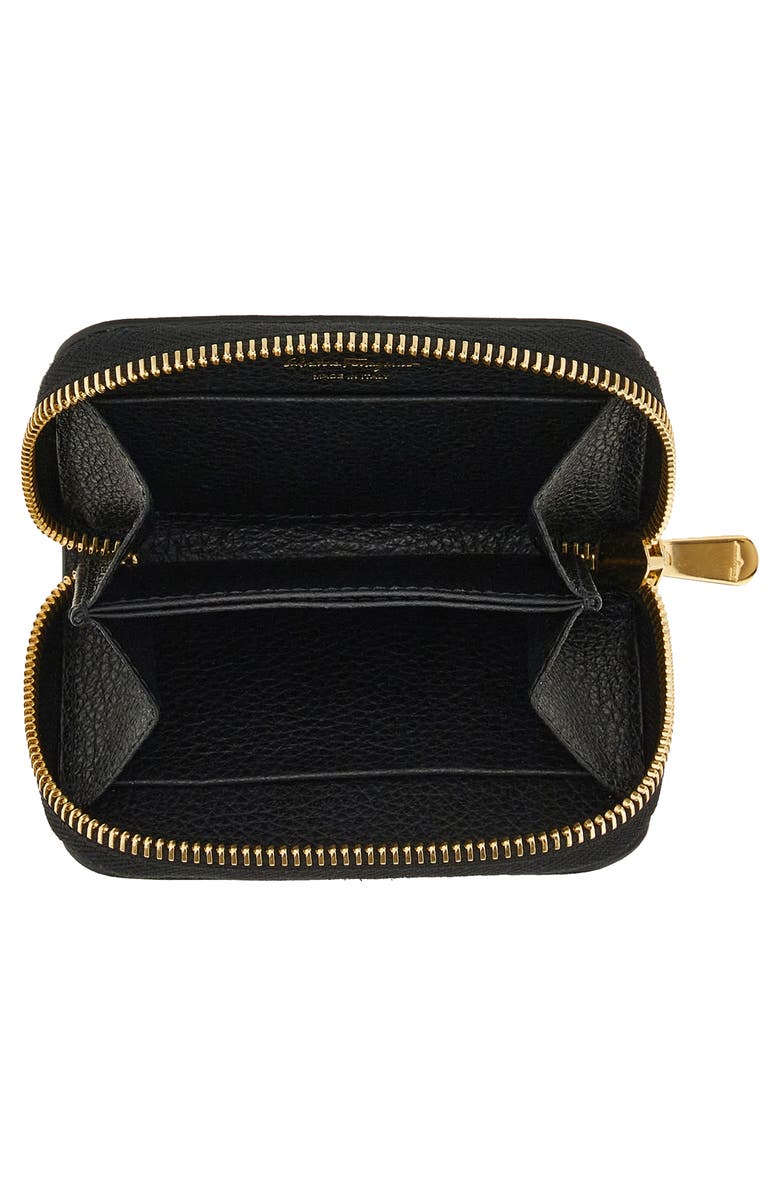 FERRAGAMO Mini-Zip Around Leather Wallet, Alternate, color, 