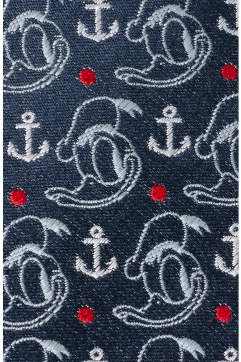 Donald Duck Anchor Silk Tie, Alternate, color, NAVY