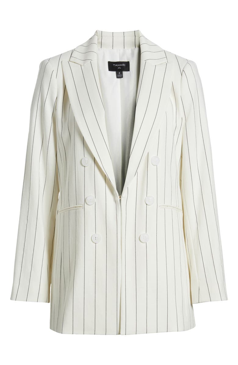 Tahari ASL Boyfriend Pinstripe Blazer, Main, color, 