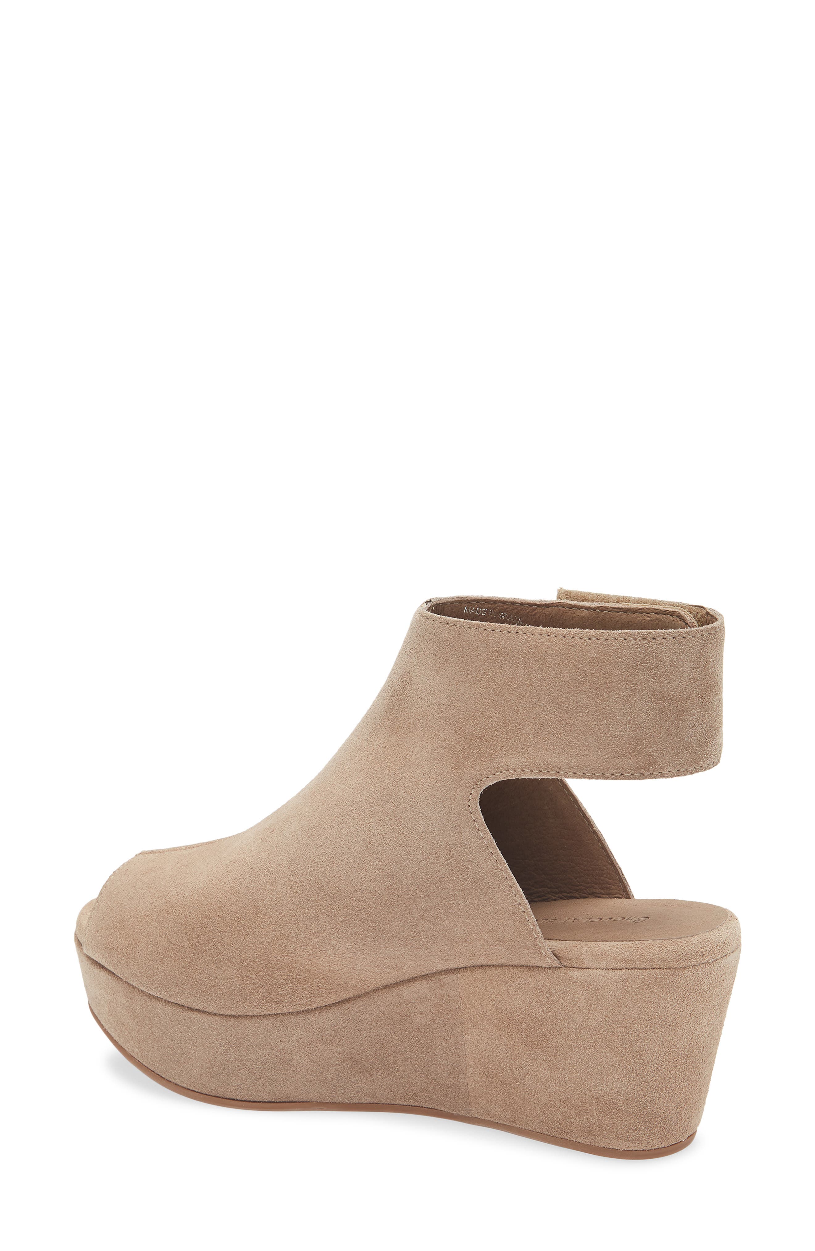 Cutout Wedge Sandal, Alternate, color, LATTE SUED