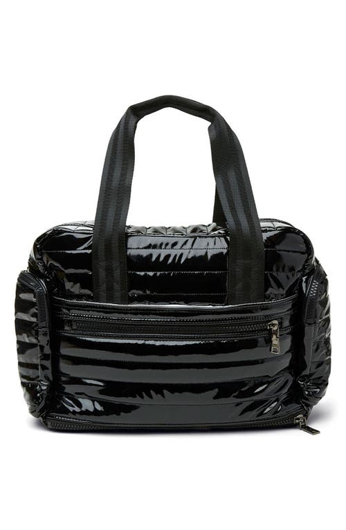 Think Royln Voyager Travel Bag In Black Patent