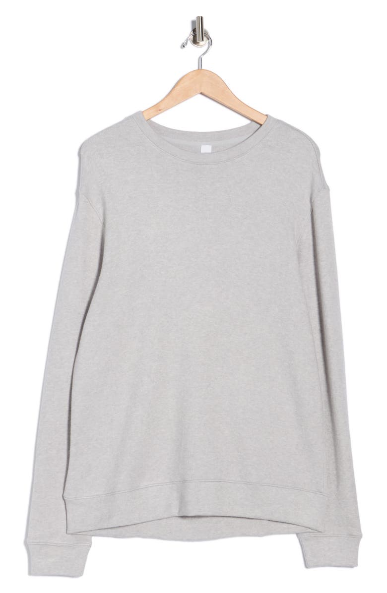 90 DEGREE BY REFLEX Alden Crewneck Sweater, Alternate, color, Heather Grey