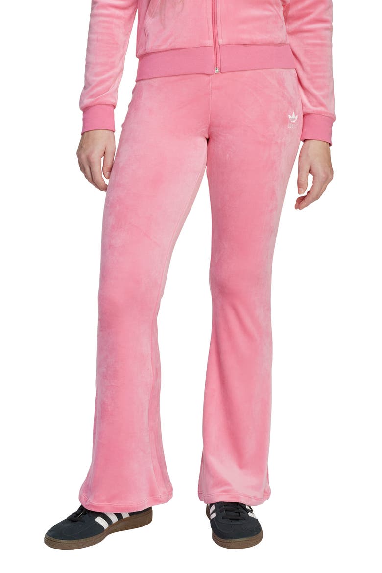 Kids' Velour Flare Leg Pants, Main, color, PINK
