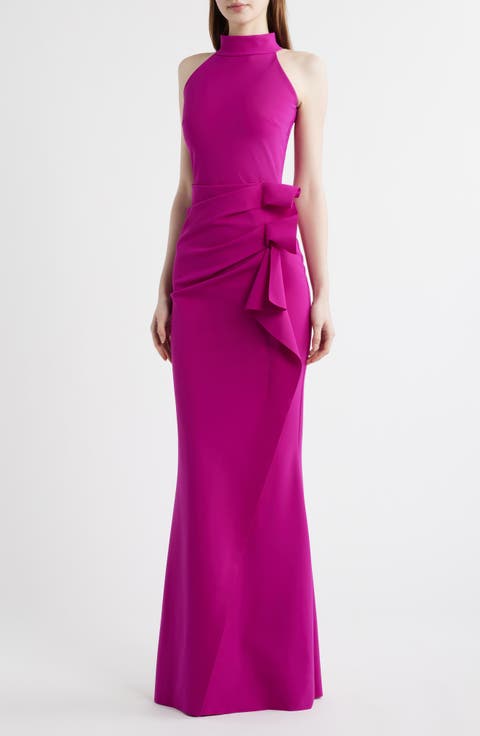 Gudrum High Neck Trumpet Gown