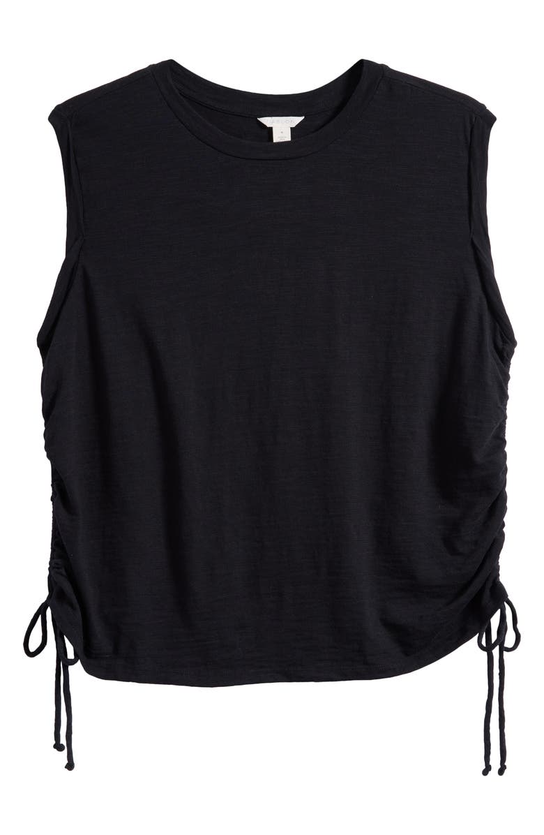 Caslon<sup>®</sup> Cinched Tank, Alternate, color, Black