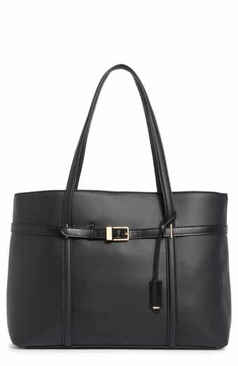 Buckle Faux Leather Tote