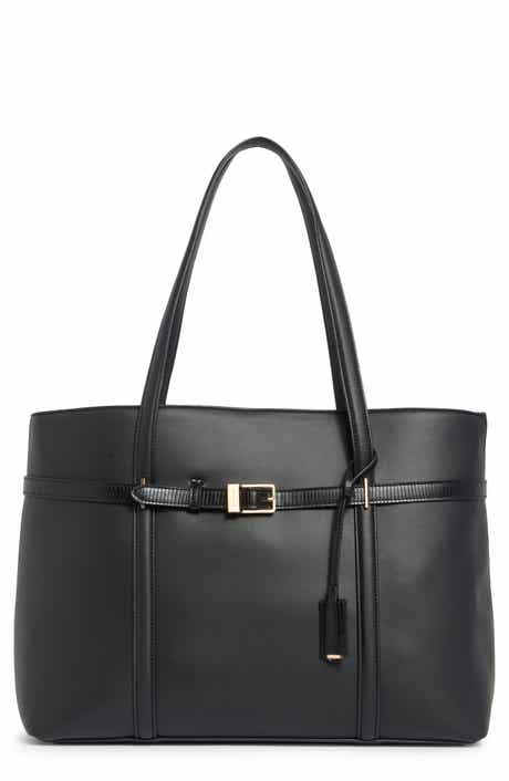 Buckle Faux Leather Tote