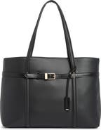 Anne Klein Buckle Faux Leather Tote